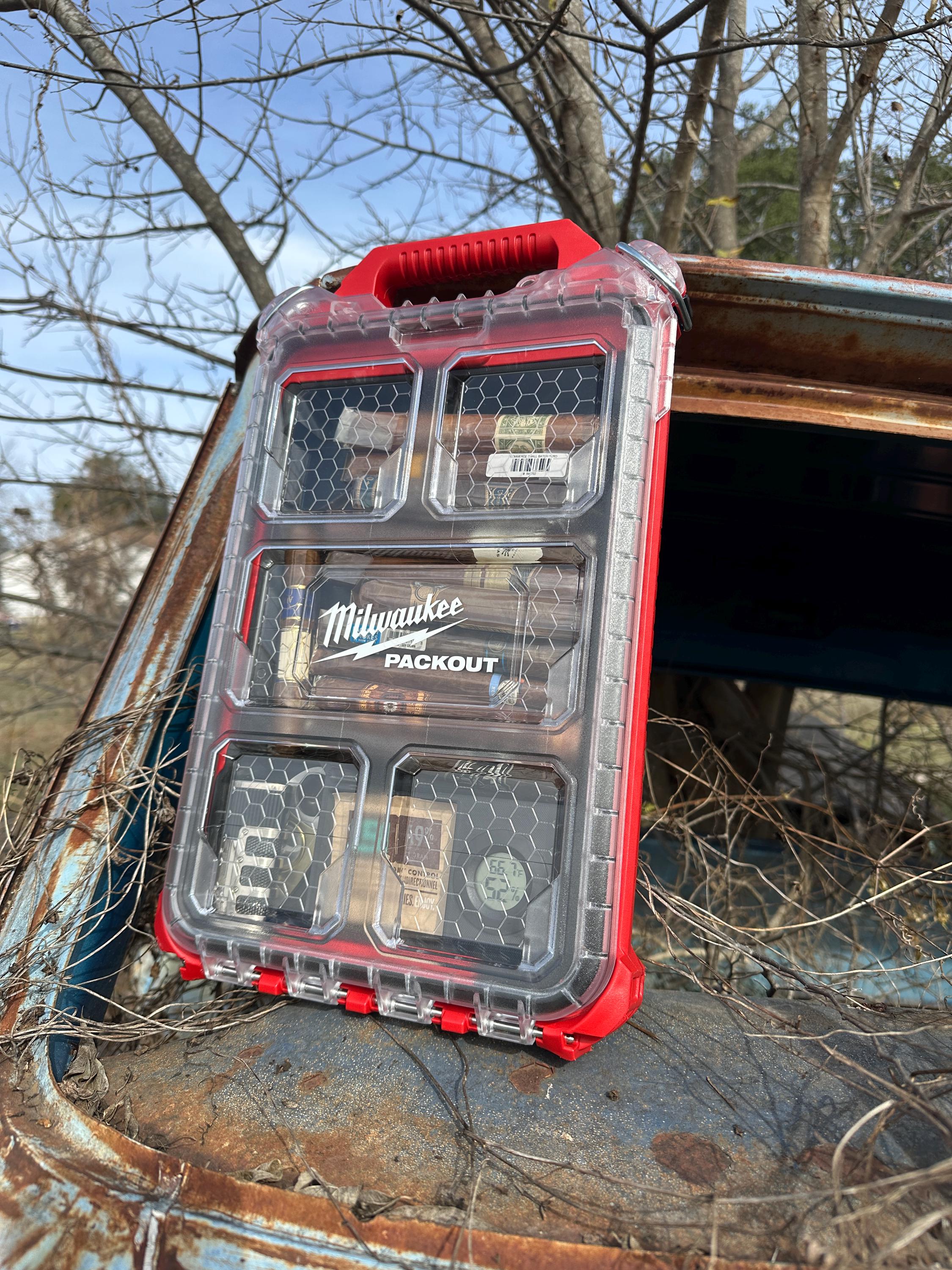 Cigar Humidor Insert With Hygrometer for Milwaukee PACKOUT Slim Case