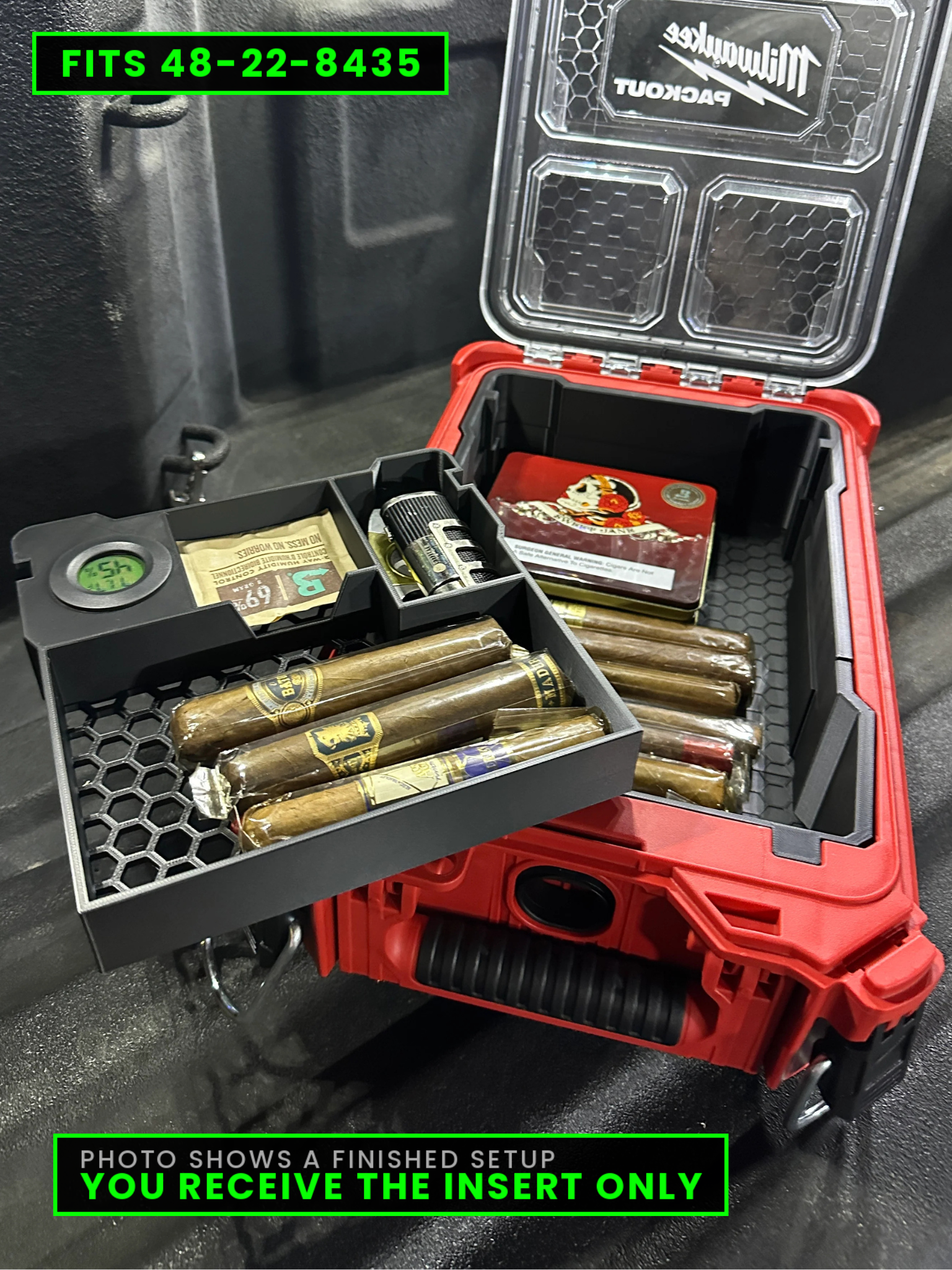 Humidor Insert For DEEP Milwaukee PACKOUT Box
