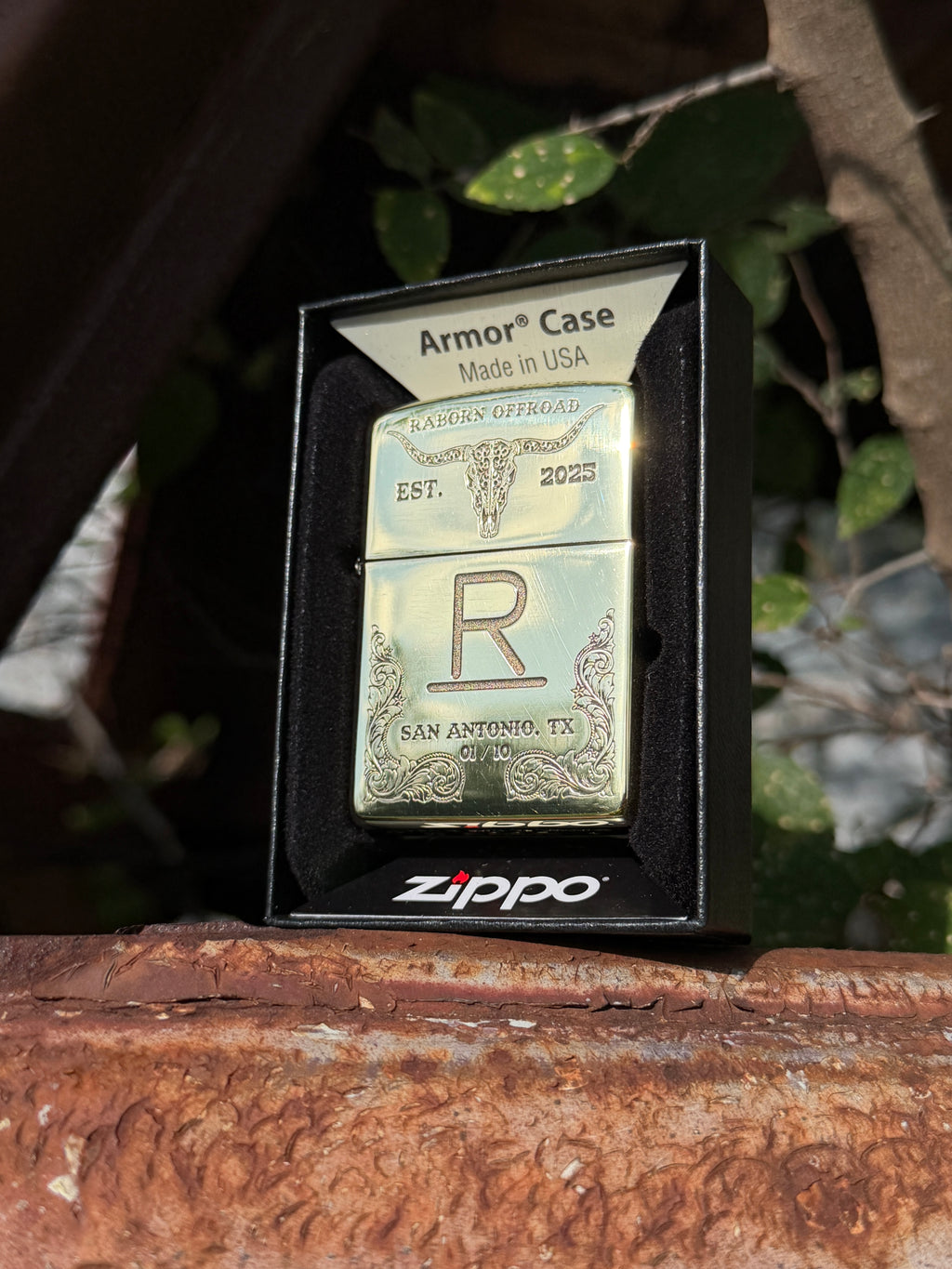 Raw Brass Zippo Armor Lighter "Cowpoke Edition" [Drop #2]
