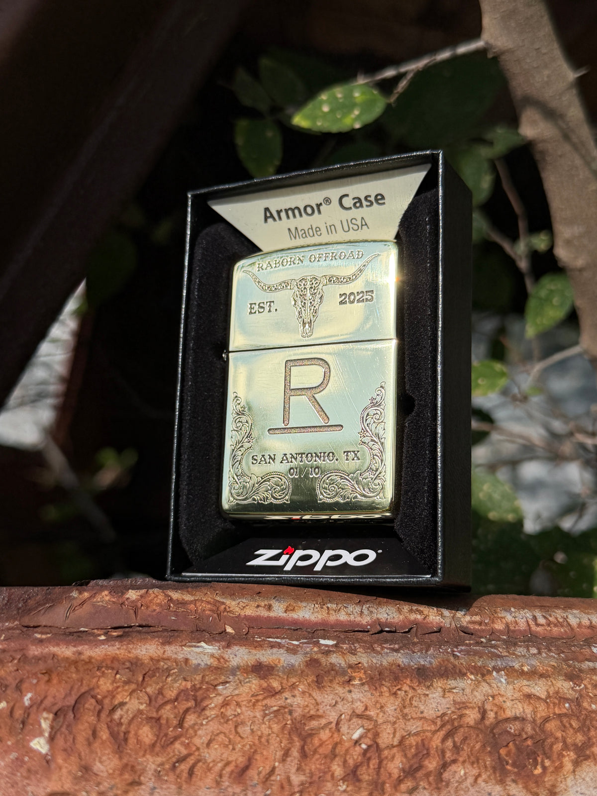 Raw Brass Zippo Armor Lighter "Cowpoke Edition" [Drop #2]