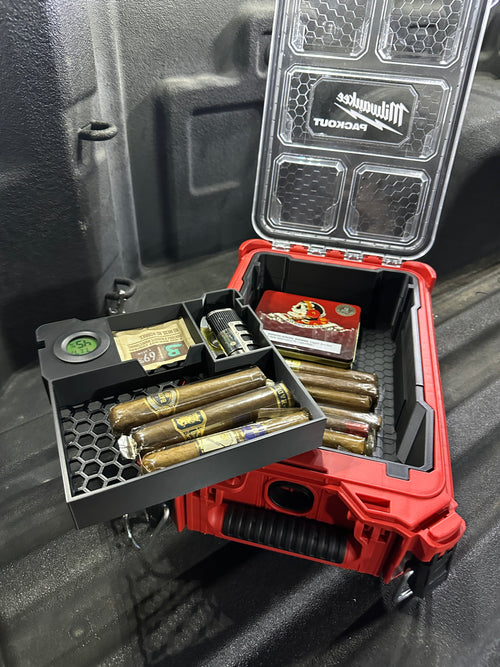 Humidor Insert With Hygrometer For Deep Milwaukee PACKOUT Box