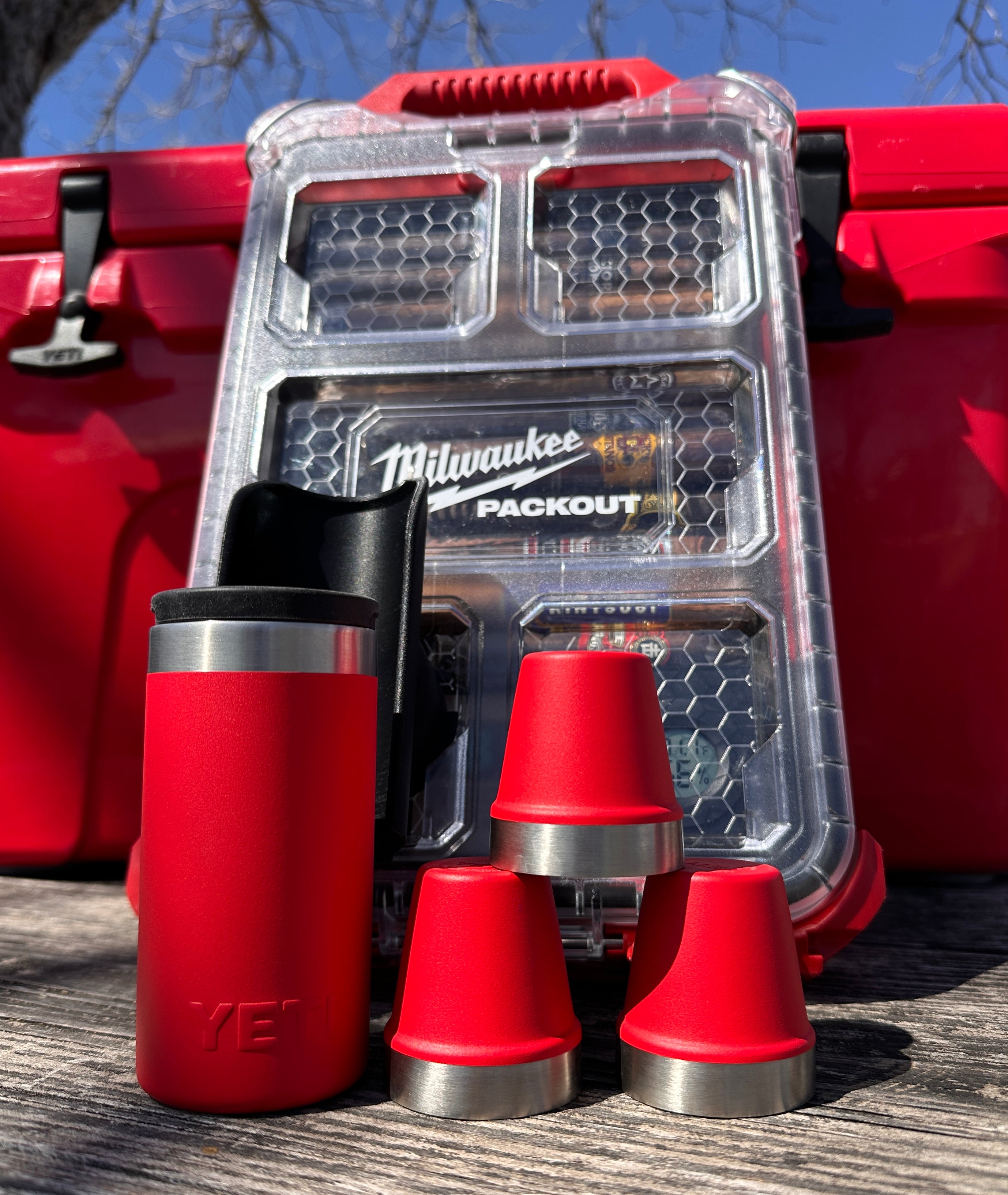 Shot Glass Mount For YETI Shot Glasses on Milwaukee PACKOUT Box 1 week lead time