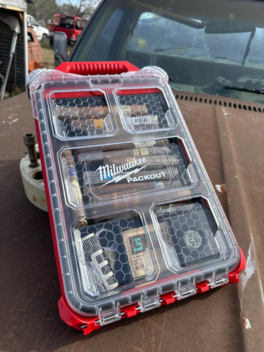 Cigar Humidor Insert With Hygrometer for Milwaukee PACKOUT Slim Case