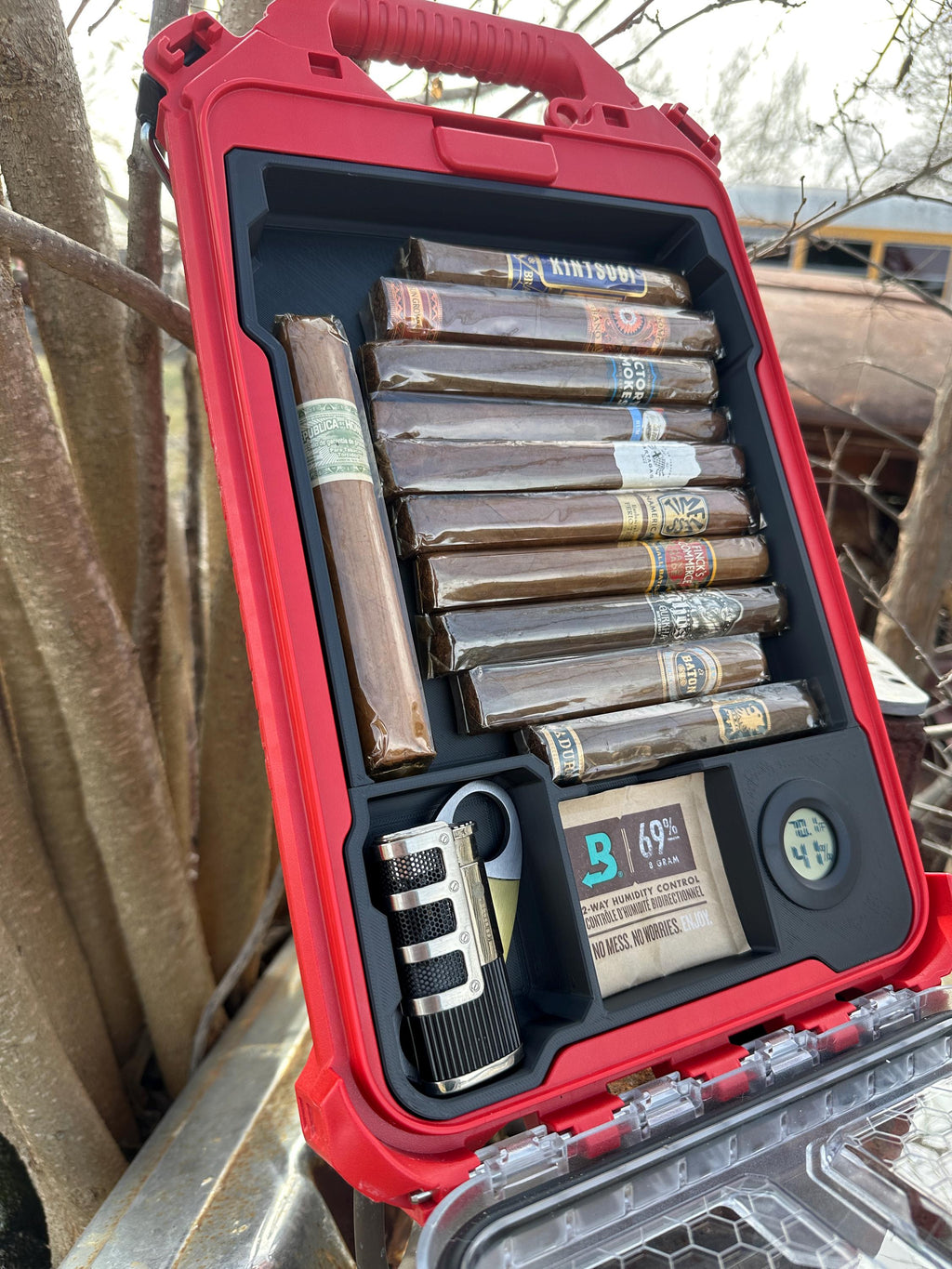 Cigar Humidor Insert With Hygrometer for Milwaukee PACKOUT Slim Case